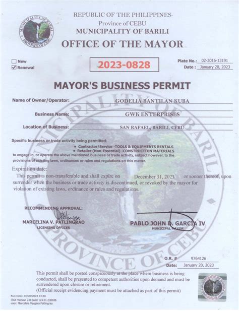 antipolo mayor 2024|MAYOR'S PERMIT .